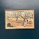 Original Swedish Oil on Canvas – "Olive Trees" by Bruno Fagerlund – Signed – Vintage and Framed – 57 × 38 cm (22.4" × 15")