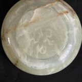 Large vintage hand-carved onyx bowl