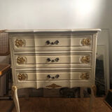 Louis XV style chest of drawers, oak, 1970