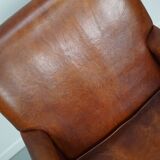 Vintage Dutch Cognac Colored Leather Club Chair