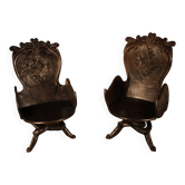 Paire de fauteuils africains