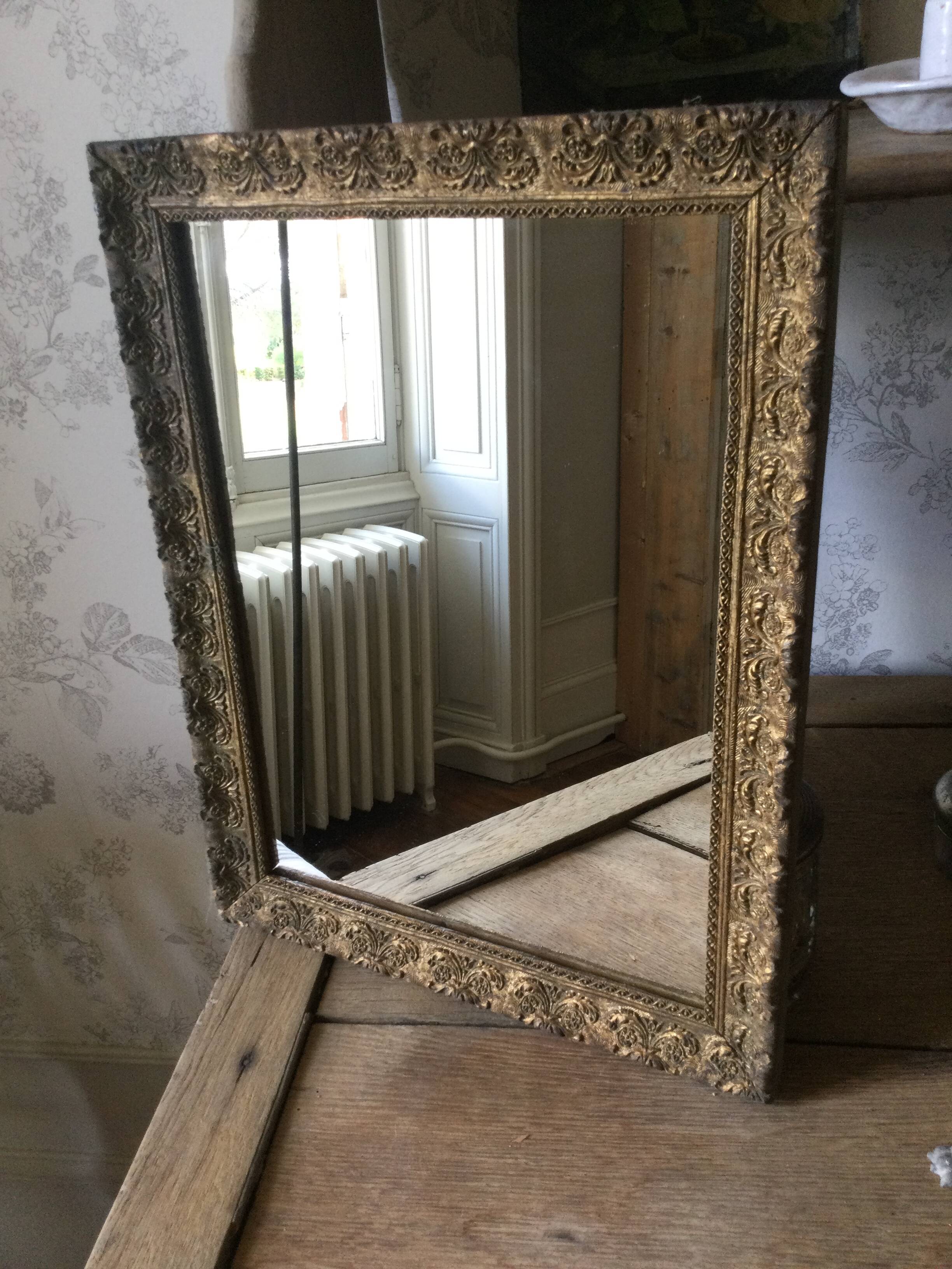 Antique gold mirror