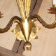 Golden floral wall lamps