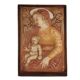 Ancient sculpture of the Virgin Mary Italy '900 bas-relief painting in plaster