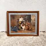 Watercolor to the two cats