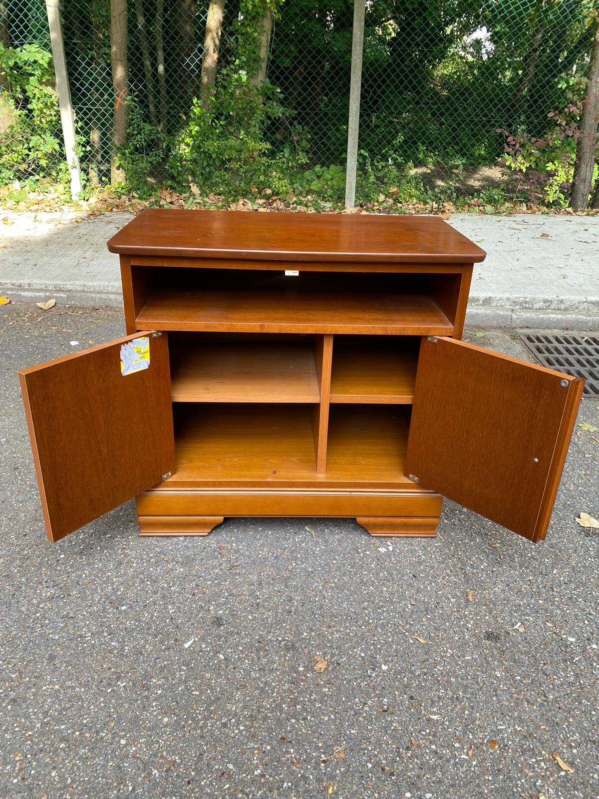 Louis Philippe sideboard in satin cherry wood on casters
