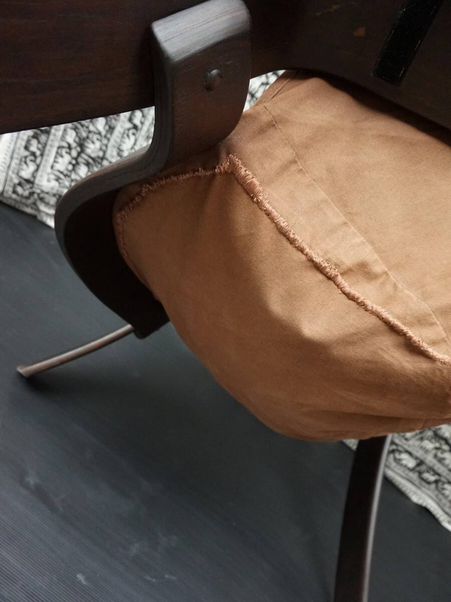 Brutalist brown Leather low Lounge Chair, Norway 1970s