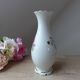 Porcelain vase pink flowers motif made in portugal