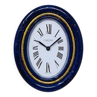 1980s Gorgeous Cartier Alarm Clock Pendulette. Made in Swiss