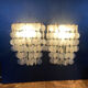 Beautiful pair of mother-of-pearl appliques, 1950, 1960, vintage 25x35cm