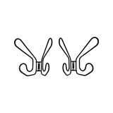 Set of two vintage hooks, 1980