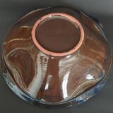 Ceramic fruit bowl in glazed terracotta signed Ceramp, 20th century