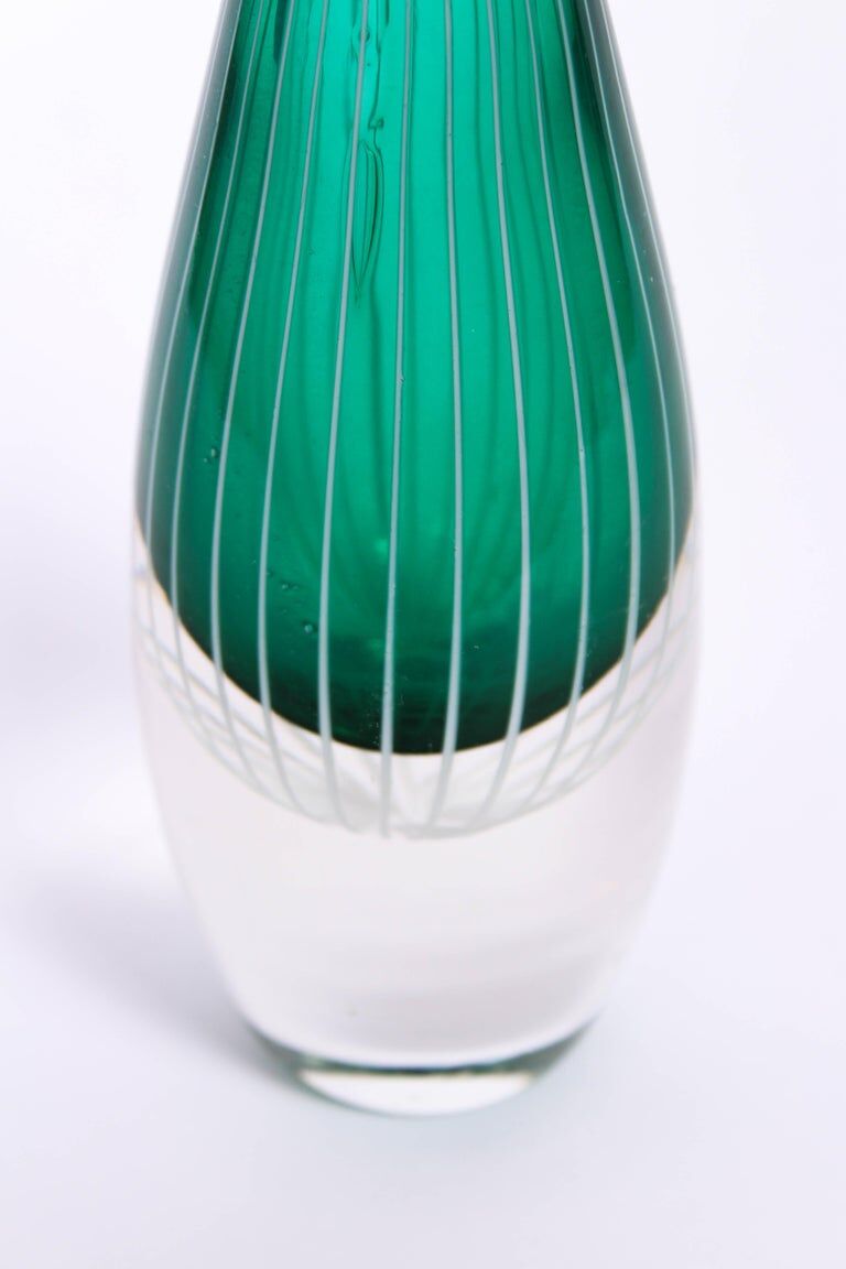 Swedish glass mid-century vase 1950s