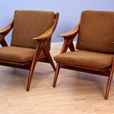 Set of 2 lounge chairs 'De Knoop' in teak by De Ster, 1960s