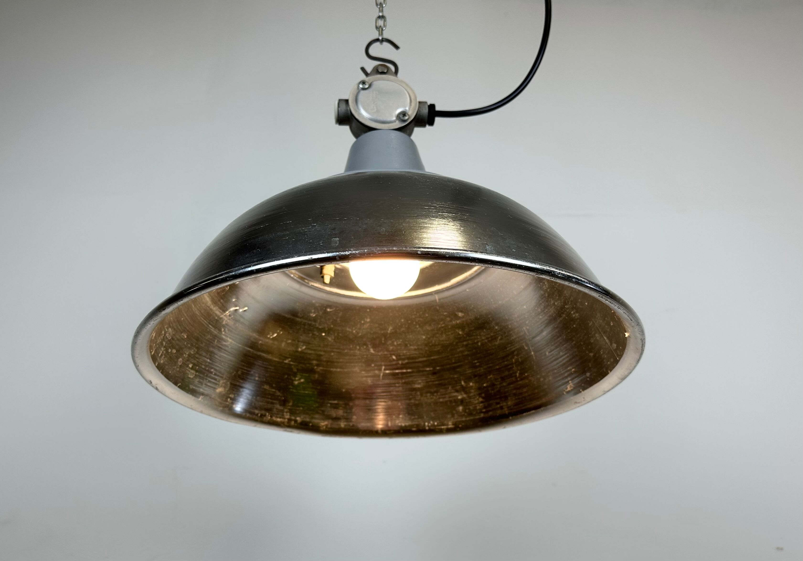 Industrial Italian Aluminium Pendant Lamp from Fael Luce, 1970s