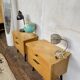 🌟 Vintage 1960s bedside tables – 1 drawer & 1 hinged door 🌟
