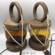 Pair of electrified vintage lanterns to install or hang