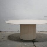 Vintage dining table in travertine by Roche Bobois editions