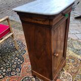 Bedside louis philippe in walnut and marble