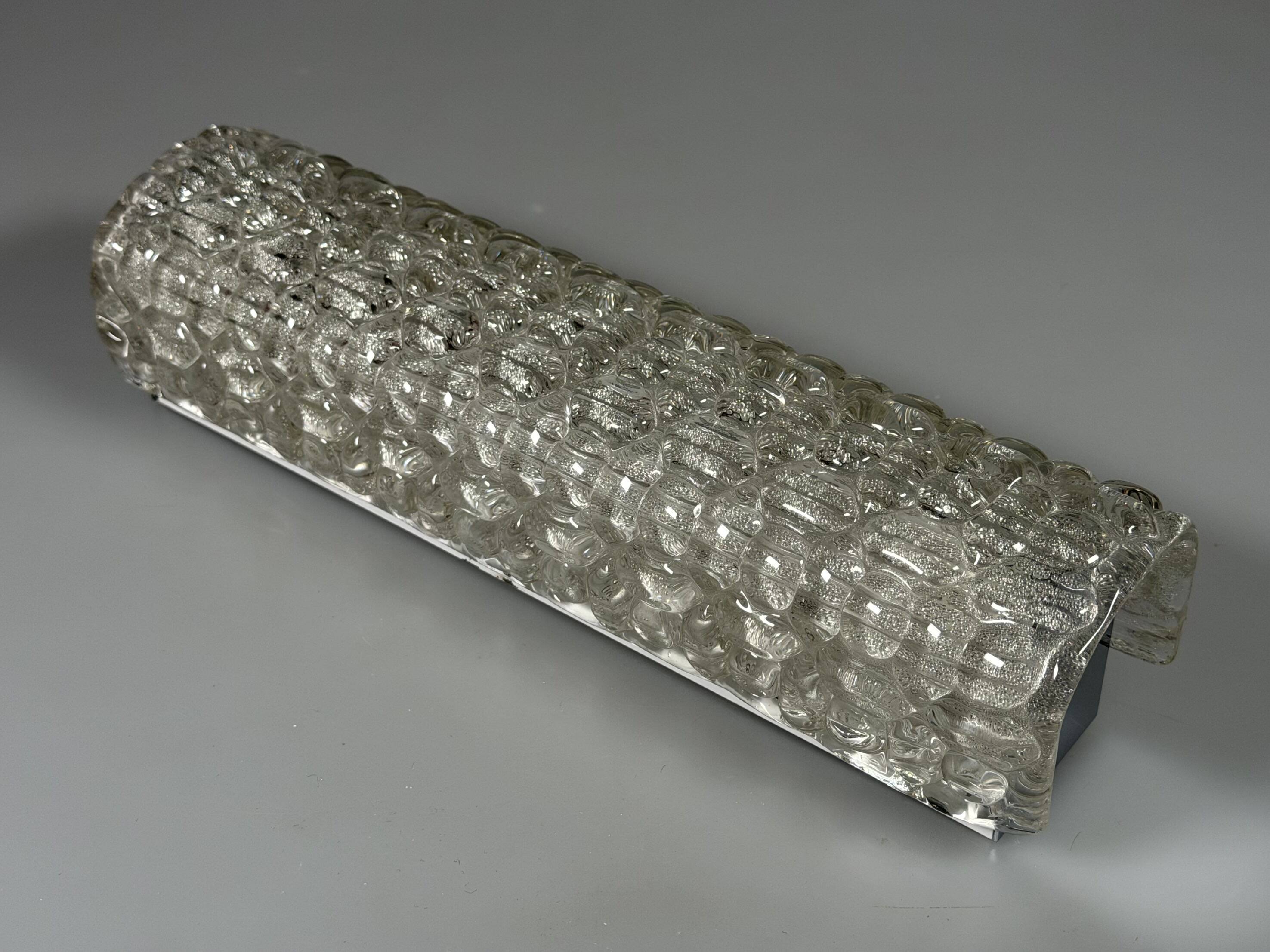 60s 70s Wall Light Wall Sconce Ice Glass Mid Century Space Age Design