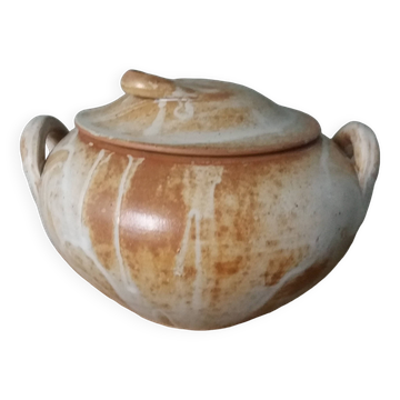 Soup tureen in Puisaye stoneware