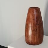 70s ridged ceramic vase
