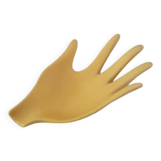 Empty yellow earthenware hand pocket