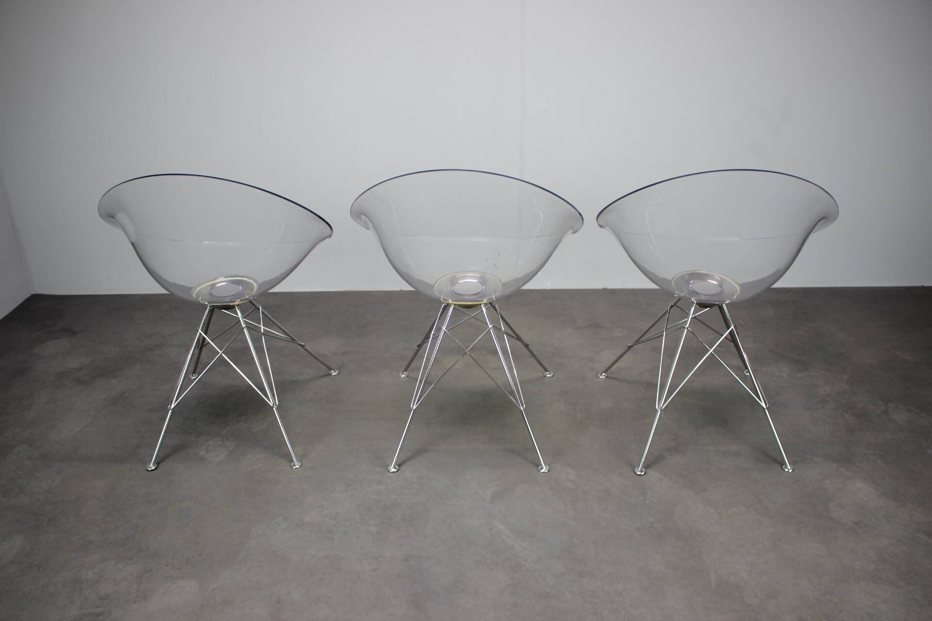 Set of 3 EROS chairs by Philippe Starck for Kartell, Italy, 1999