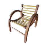 Fauteuil bois courbé enfant Baumann vintage 50 60 style art décor