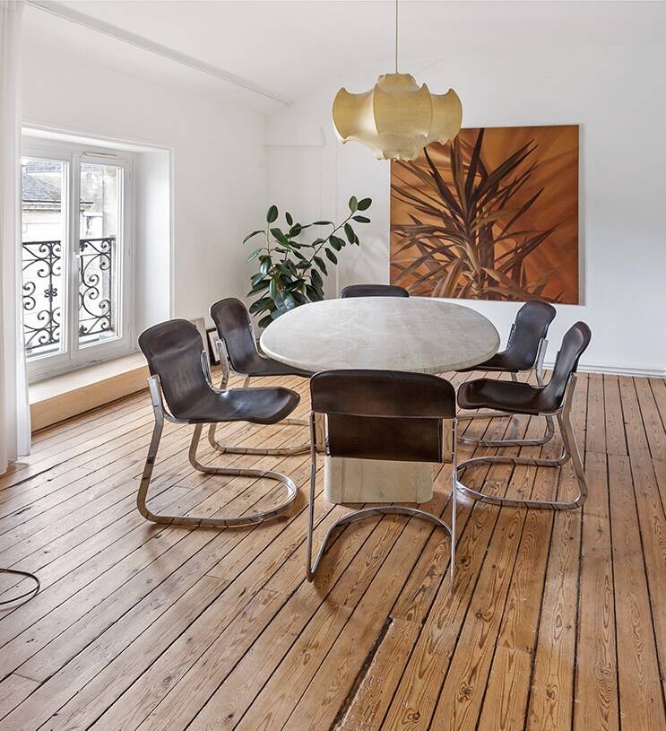 Roche Bobois travertine table