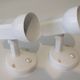Suite of 2 white lacquered metal wall spotlights Massive edition, Belgium 1970-1980