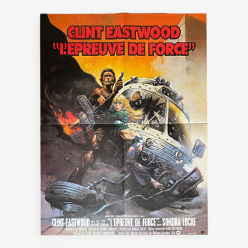 Affiche cinéma originale "L'épreuve de force" Clint Eastwood, Frazetta 60x80cm 1977