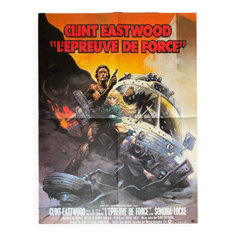 Affiche cinéma originale "L'épreuve de force" Clint Eastwood, Frazetta 60x80cm 1977