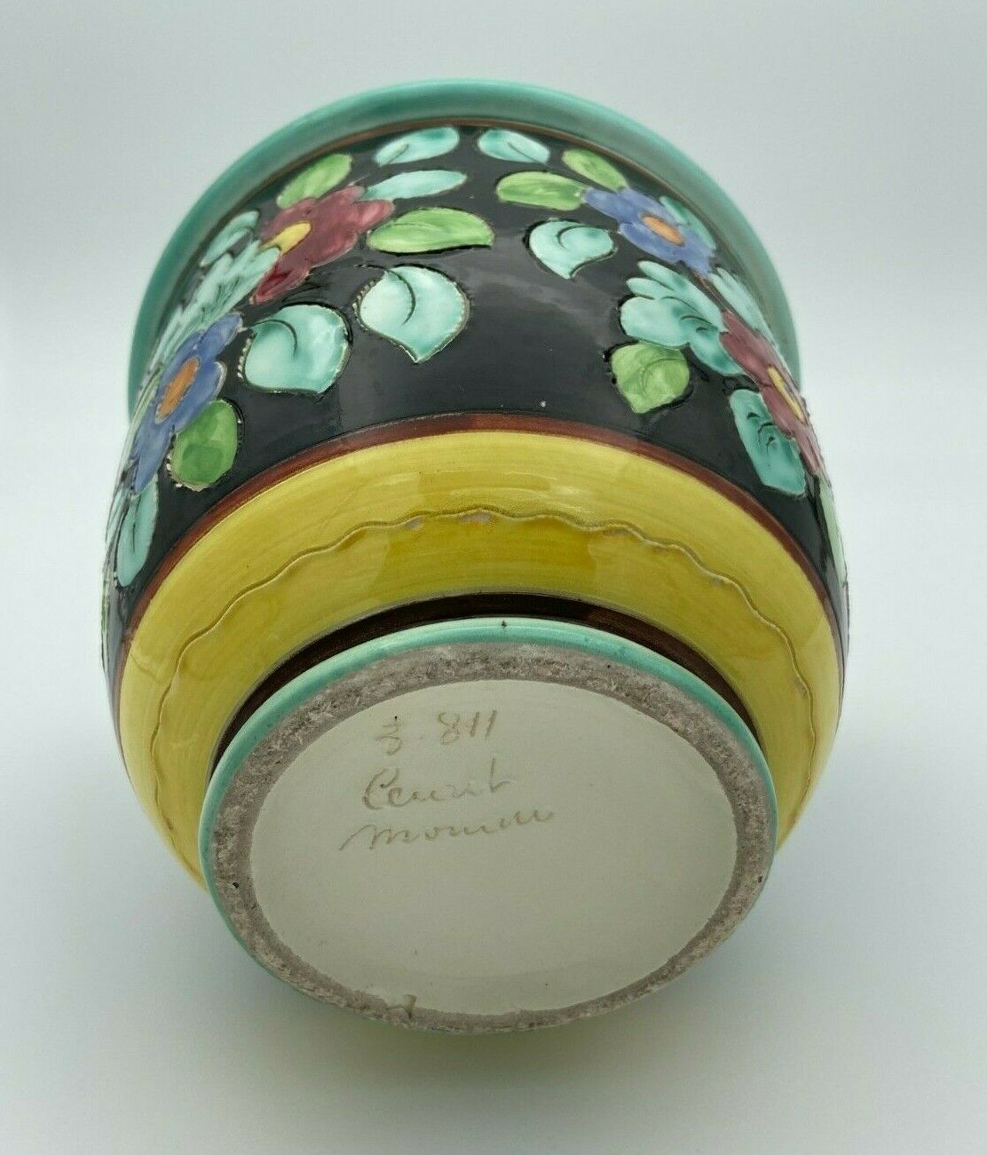 Cerart monaco cerart 3,811 polychrome decor floral 1950