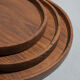 Trio of oval teak trays or cups