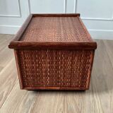 Roche-Bobois rattan bedside table