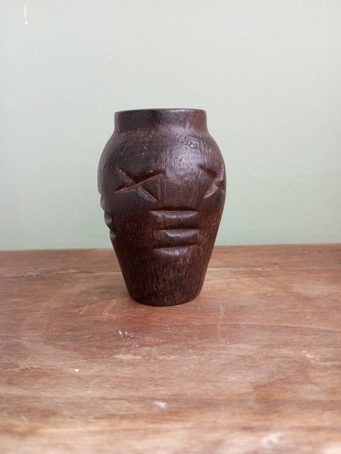 Mini wooden vase