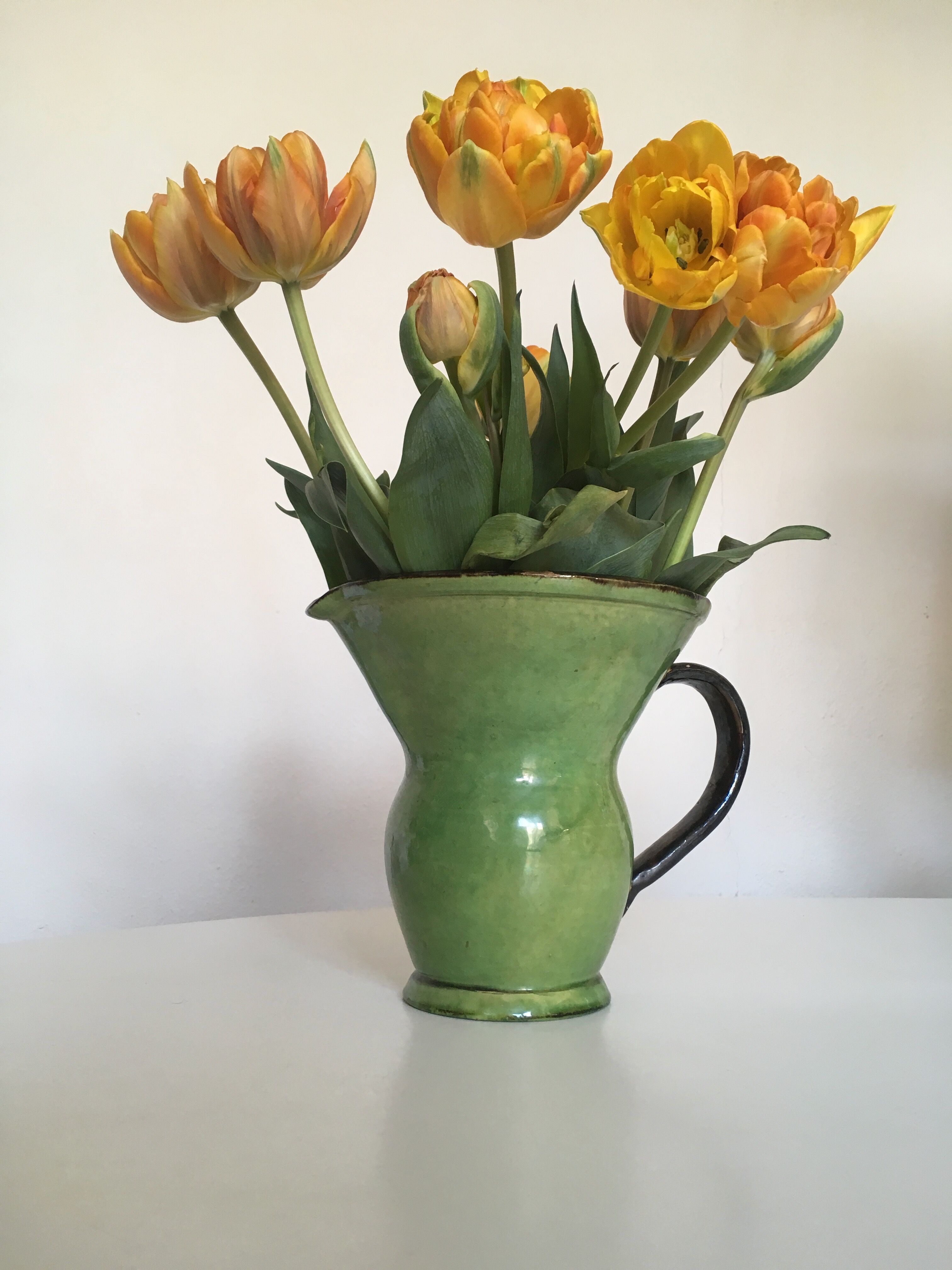 Dieulefit Vallauris 50s glazed earthenware vase