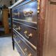 Commode with 3 drawers in Louis XVI style, marble and gilded bronze.