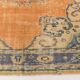 6x9 Pumpkin Orange Turkish Vintage Rug, 187x271 Cm