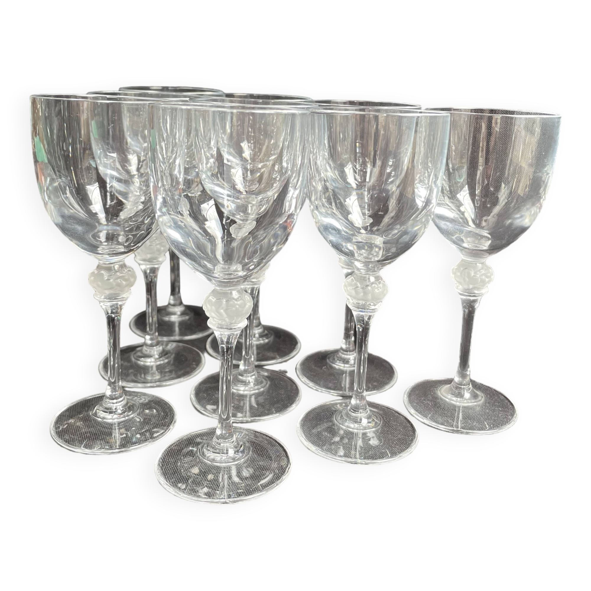 9 crystal port glasses – Lalique taste