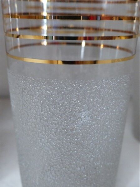 Série de 8 verres granités à orangeade des années 60