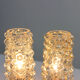 Lampes de table du milieu du siècle en verre et plastique, tchécoslovaquie années 1960