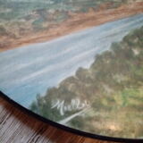 Decorative mountain plate signed