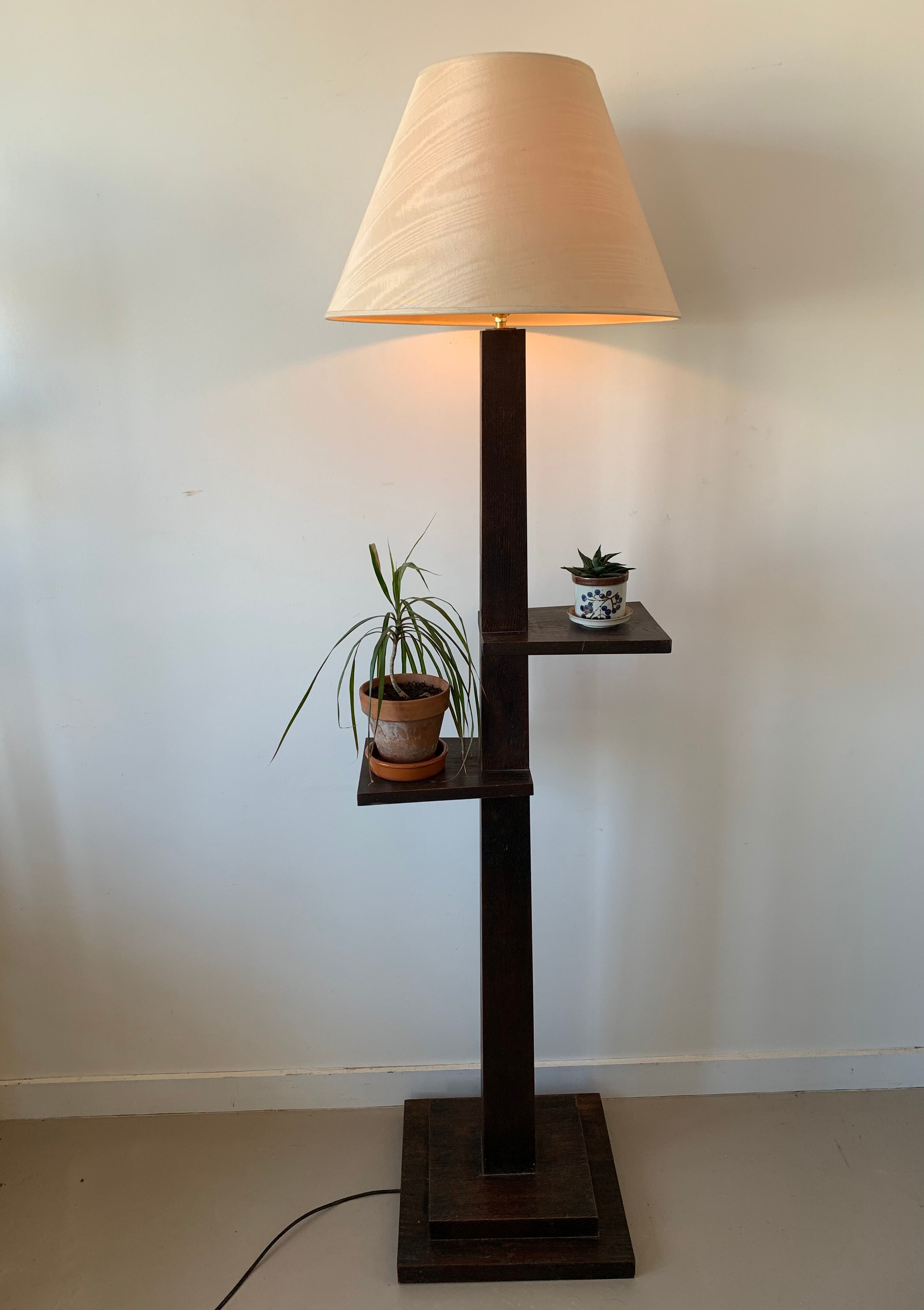 Wooden floor lamp 30s