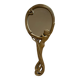 Art Nouveau brass mirror for women