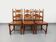 Set of 6 vintage brutalist chairs in oak wood from the 60s
