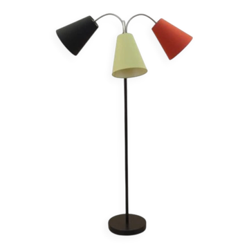 Danish floor lamp with three adjustable arms, metal construction, 2000s