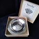 Butter dish, Butterflor butter mold in silver metal