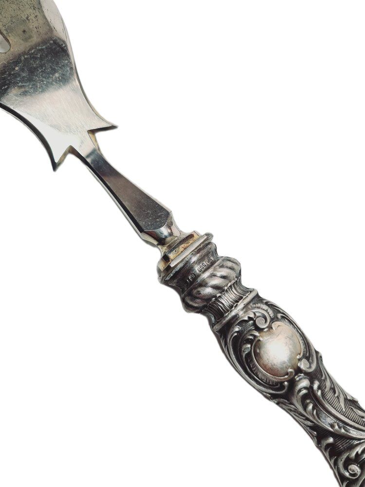 Classicist silver roast fork, France, 1880s